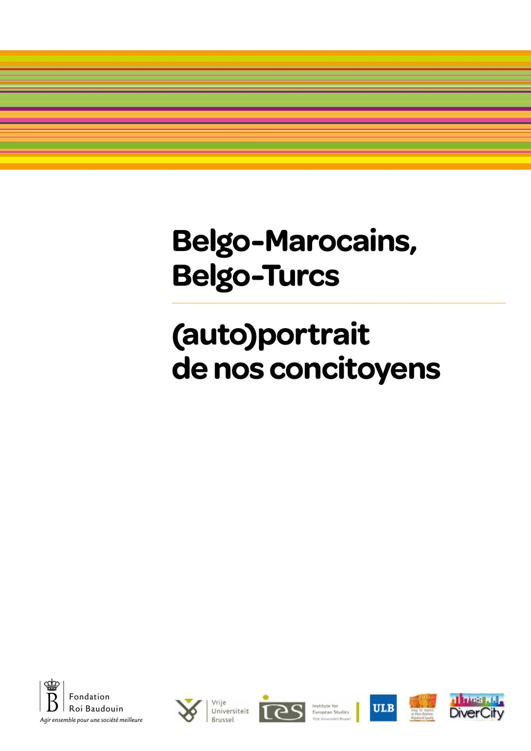 Belgo-Marocains, Belgo-Turcs: (auto)portrait de nos concitoyens