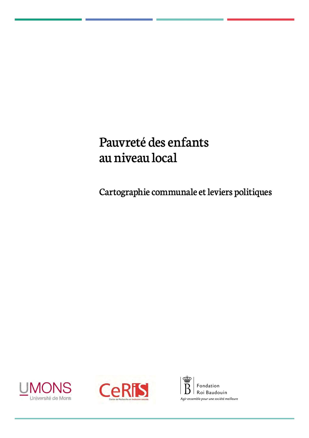 Pauvreté des enfants au niveau local : Cartographie communale et leviers politiques